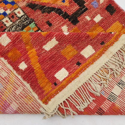 Afita - Red & Orange Moroccan Rug 5x8 Boujad | Authentic Berber Living room & Bedroom Rug | 5'64x8'69 Ft | 172x265 cm - OunizZ