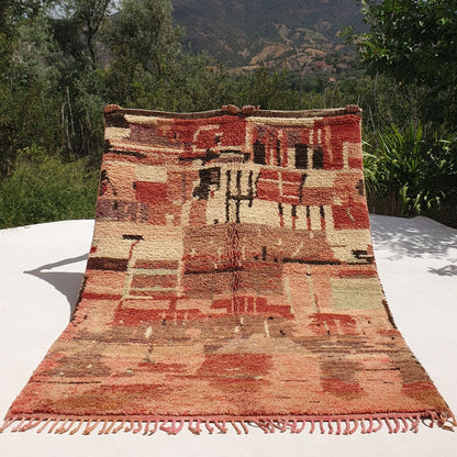 Clasila - Red 5x7 Moroccan Rug Boujad | Authentic Berber Living room & Bedroom Rug | 5'51x7'87 Ft | 168x240 cm - OunizZ