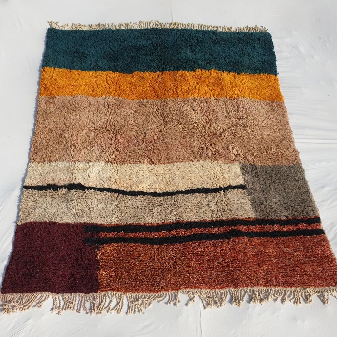 Customized KIMMA |Shag Rug Beni Mrirt Authentic Moroccan Rug 8x10 (Super Soft Super Thick) | 8x10 Ft - OunizZ