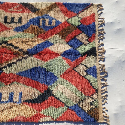 Ghanji - Moroccan Rug 5x8 Boujad Berber | Authentic Berber Living room & Bedroom Rug | 153x250 cm – 5x8'2 Ft - OunizZ