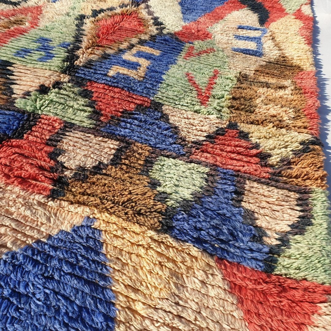 Ghanji - Moroccan Rug 5x8 Boujad Berber | Authentic Berber Living room & Bedroom Rug | 153x250 cm – 5x8'2 Ft - OunizZ