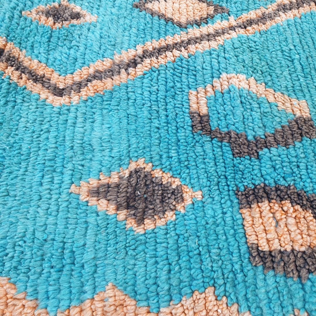 Lalaki - Turquois Boujad 6x10 Moroccan Rug Berber Handmade | 6'46x10'10 Ft | 197x308 cm - OunizZ