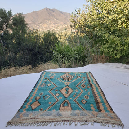 Lalaki - Turquois Boujad 6x10 Moroccan Rug Berber Handmade | 6'46x10'10 Ft | 197x308 cm - OunizZ