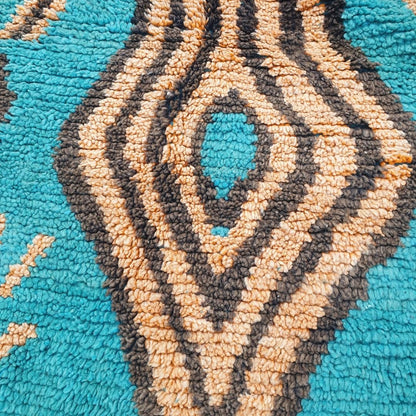 Lalaki - Turquois Boujad 6x10 Moroccan Rug Berber Handmade | 6'46x10'10 Ft | 197x308 cm - OunizZ