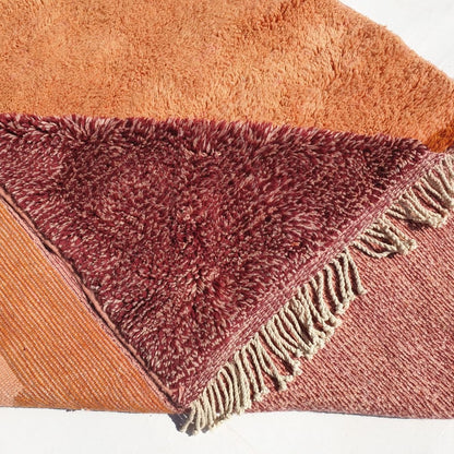 Lavme | Peach Pink Moroccan Rug 6x10 Beni Ourain Ultra Soft | Authentic Berber wool Beni Rug | 6'76x10 Ft | 206x306 cm - OunizZ