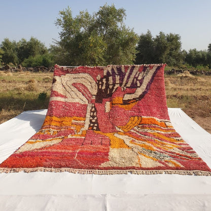 Mabia | Large Beni Mrirt Oversized Rug 10x13 ft Red Multicolored | 10'x13'19 Ft | 306x402 cm - OunizZ