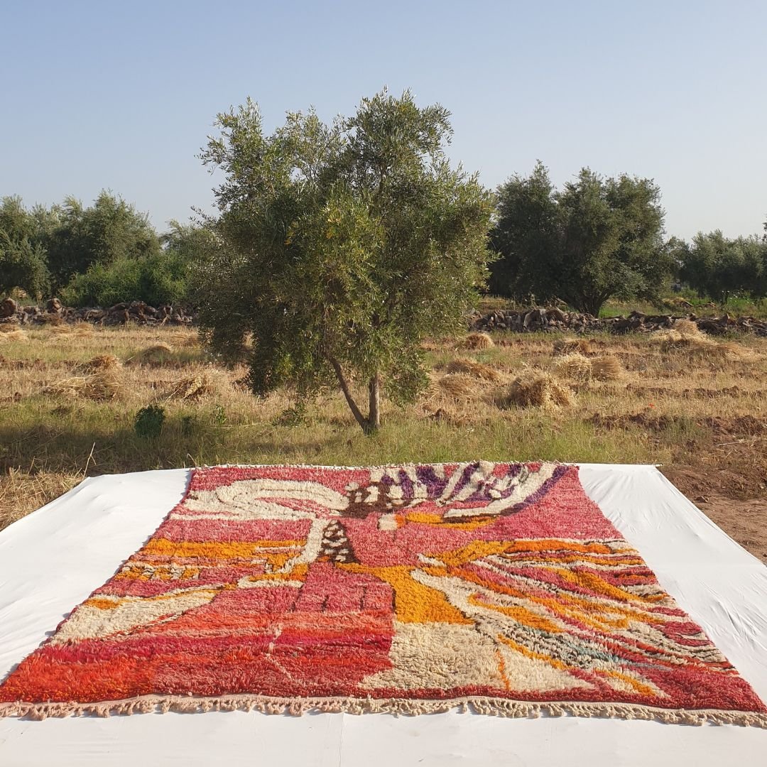 Mabia | Large Beni Mrirt Oversized Rug 10x13 ft Red Multicolored | 10'x13'19 Ft | 306x402 cm - OunizZ