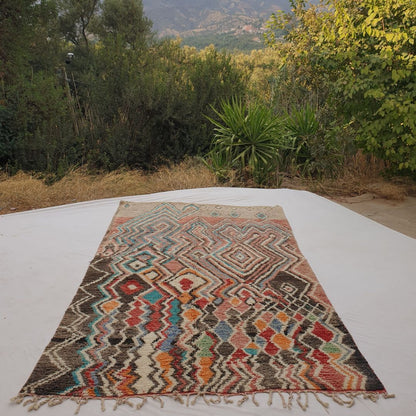 Marfta - Colorful Boujad 7x11 Moroccan Rug Berber Handmade | 7'x11'09 Ft | 214x338 cm - OunizZ