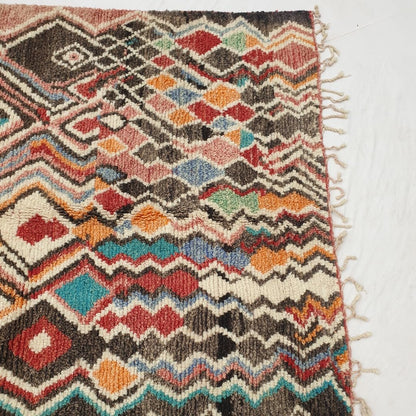 Marfta - Colorful Boujad 7x11 Moroccan Rug Berber Handmade | 7'x11'09 Ft | 214x338 cm - OunizZ