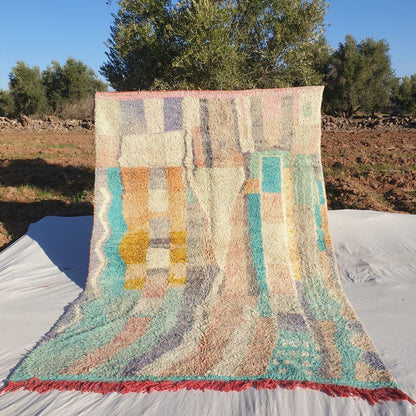 Mfalha - Vintage Moroccan Rug Boujaad 6x9 Berber Handmade | 6'27x9'22 Ft | 191x281 cm - OunizZ