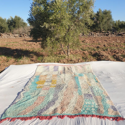 Mfalha - Vintage Moroccan Rug Boujaad 6x9 Berber Handmade | 6'27x9'22 Ft | 191x281 cm - OunizZ