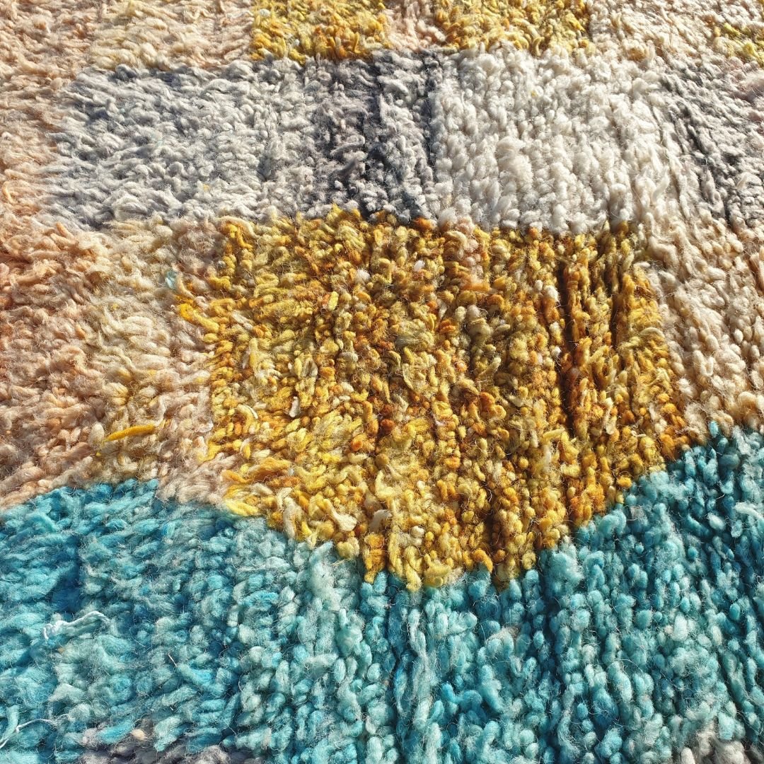 Mfalha - Vintage Moroccan Rug Boujaad 6x9 Berber Handmade | 6'27x9'22 Ft | 191x281 cm - OunizZ