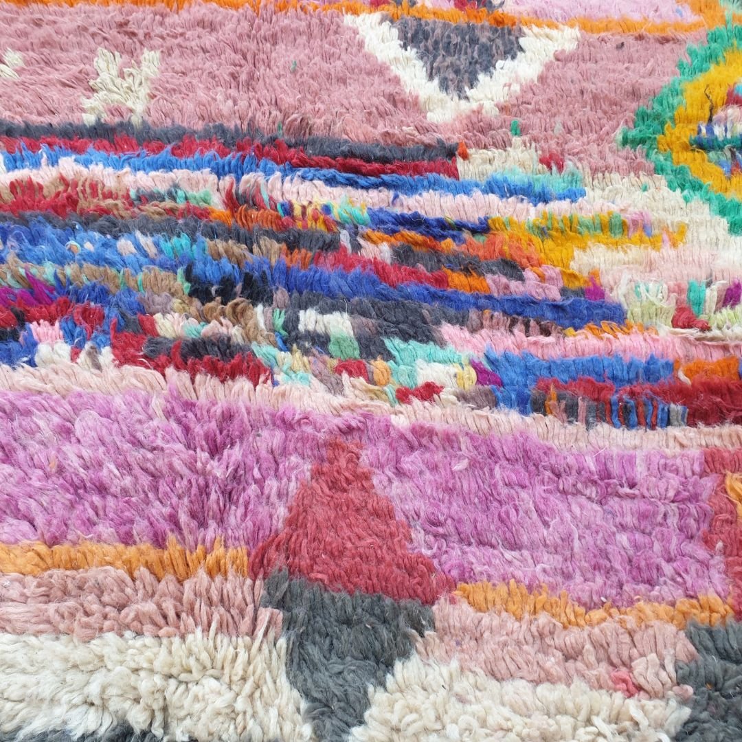 Moutra - Multicolored 6x9 Moroccan Rug Berber Boujad Handmade | 6'50x9'80 Ft | 198x299 cm - OunizZ