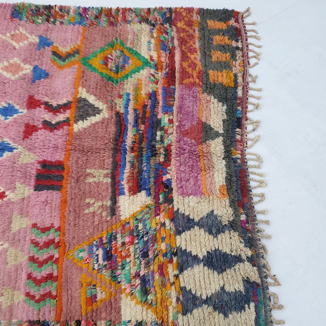 Moutra - Multicolored 6x9 Moroccan Rug Berber Boujad Handmade | 6'50x9'80 Ft | 198x299 cm - OunizZ