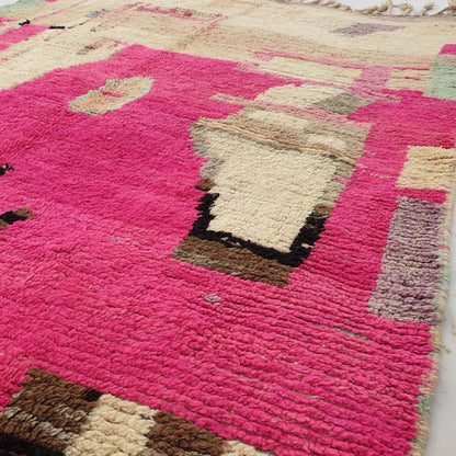 Nadea - Pink Boujad Moroccan Rug 5x8 | Handmade with 100% Authentic Wool | 8'60x5'90 Ft | 263x180 cm - OunizZ