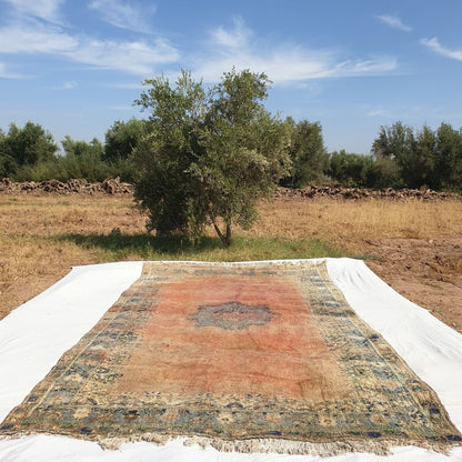 SHILUM | 16'4x9,5 Ft | 5x2,90 m | Moroccan VINTAGE Rabat Rug | 100% wool handmade - OunizZ