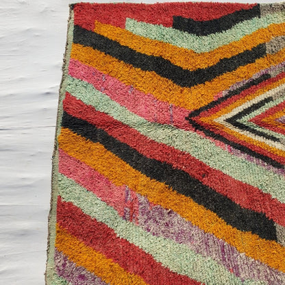 Silta - Boujad Moroccan Colorful Rug 5x8 | Berber Handmade with 100% Wool | 5'1x8'5 Ft | 155x258 cm - OunizZ