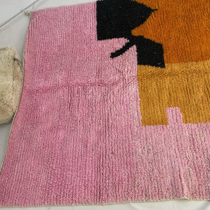 Moroccan Rug Pink Orange Boujaad | 9'5x6'5 Ft | 2,9x2 m | BIDOUH | 100% wool handmade