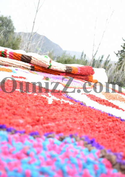 AHWACH | Boujaad Rug | 100% wool handmade in Morocco - OunizZ