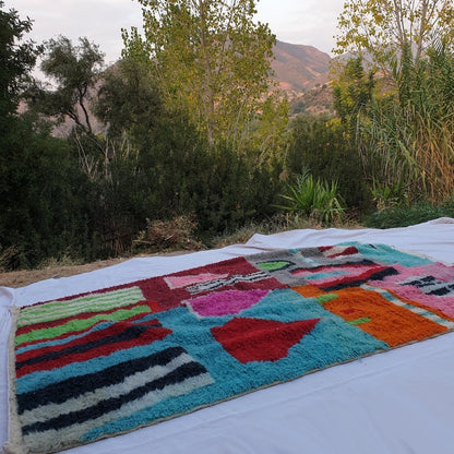 ALIN | 10x6'5 Ft | 3x2 m | Moroccan Colorful Rug | 100% wool handmade - OunizZ