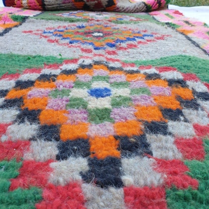 AYZUL Runner | 9'4x2'8 Ft | 2,86x0,84 m | Moroccan Colorful Rug | 100% wool handmade - OunizZ