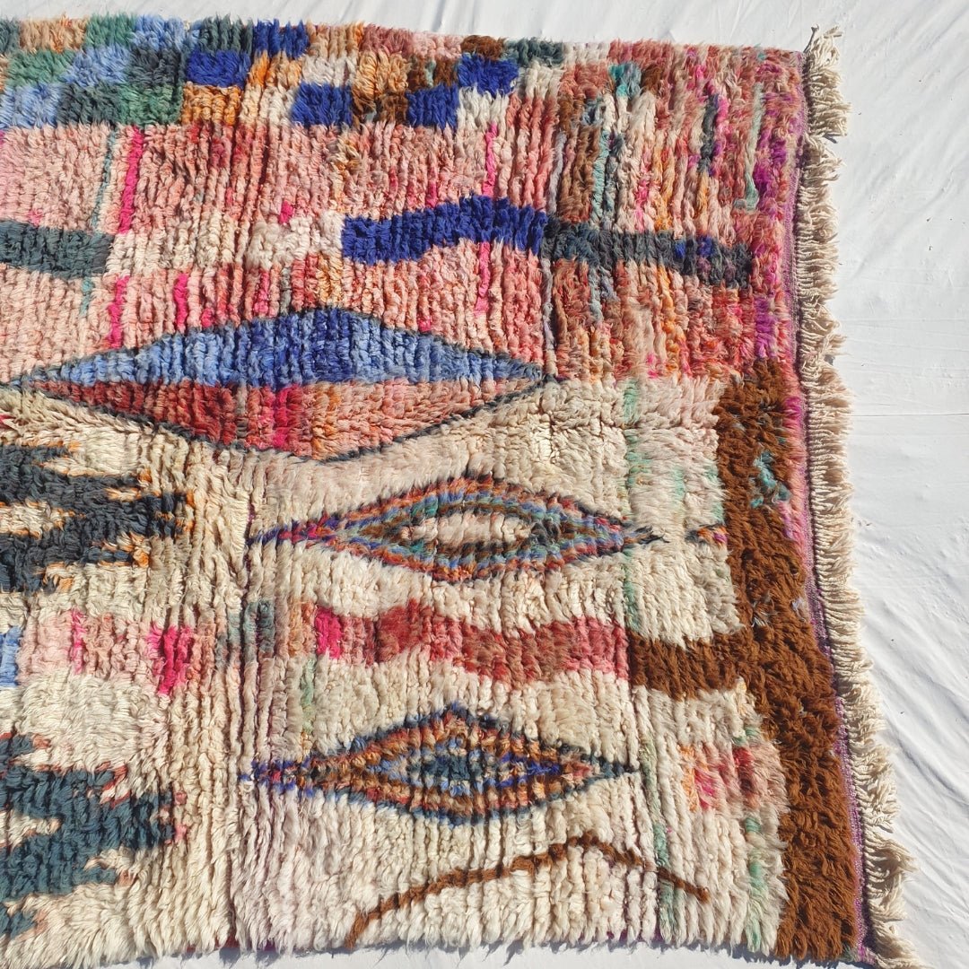 Brinaya - MOROCCAN RUG BOUJAD | Moroccan Berber Rug | Colorful Rug Moroccan Carpet | Authentic Handmade Berber Bedroom Rugs | 9'41x6'86 Ft | 287x209 cm - OunizZ