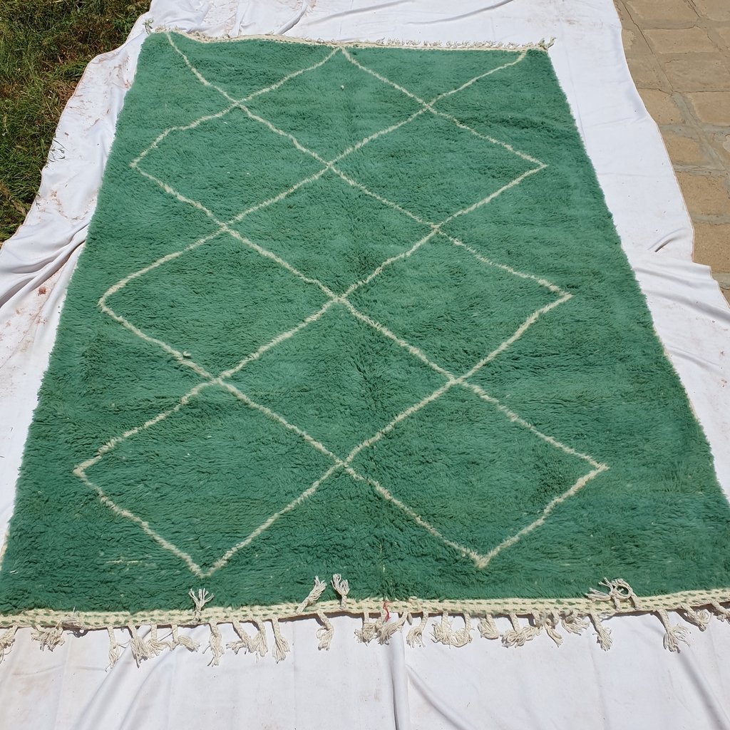 BUSSAK | 10'6x7'25 Ft | 3,24x2,21 m | Moroccan Beni Ourain Rug | 100% wool handmade - OunizZ