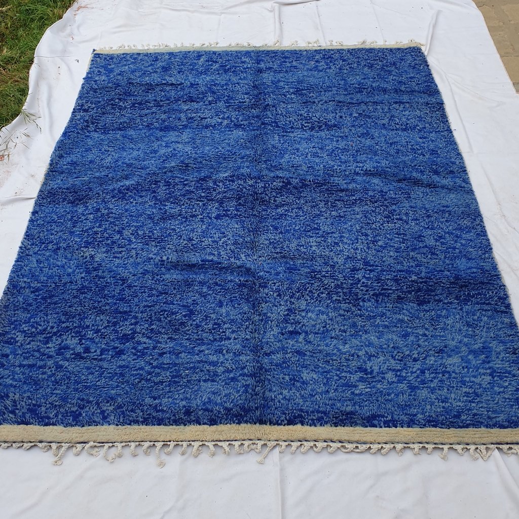 CHEFCHAOUEN | 9'5x7 Ft | 3x2 m | Moroccan Beni Ourain Rug | 100% wool handmade - OunizZ