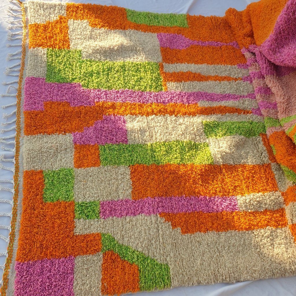 Customized NETMEZRA | 10x6'5 Ft | 3x2 m | Moroccan Colorful Rug | 100% wool handmade - OunizZ