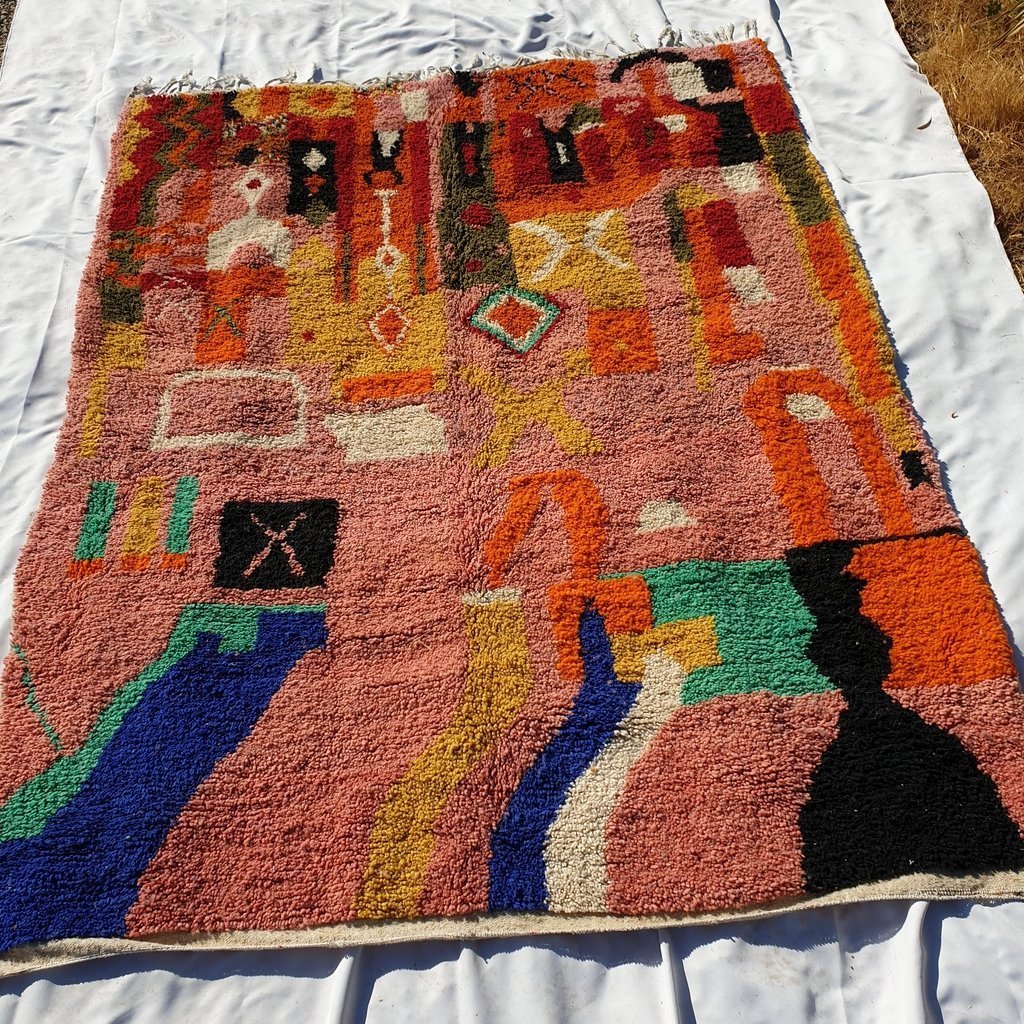 Customized SIMGNIN | 8'8x6'8 Ft | 268x208 cm | Moroccan Colorful Rug | 100% wool handmade - OunizZ