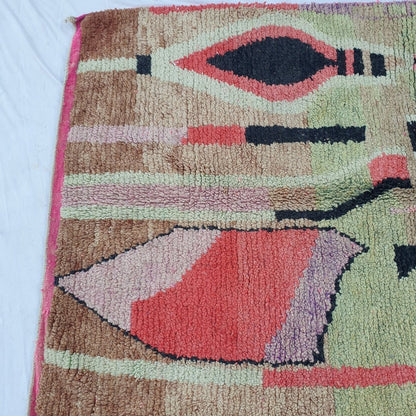 Emade - Moroccan Rug Boujaad | Colorful Authentic Berber Handmade Bedroom Rug | 8'60x5'25 Ft | 2,62x1,60 m - OunizZ