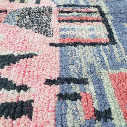 Emade - Moroccan Rug Boujaad | Colorful Authentic Berber Handmade Bedroom Rug | 8'60x5'25 Ft | 2,62x1,60 m - OunizZ