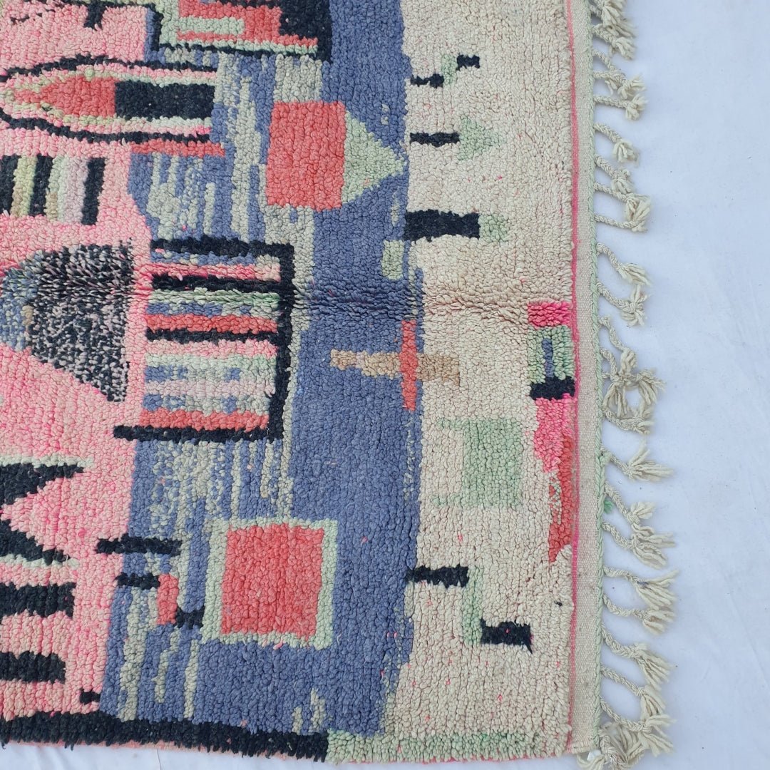 Emade - Moroccan Rug Boujaad | Colorful Authentic Berber Handmade Bedroom Rug | 8'60x5'25 Ft | 2,62x1,60 m - OunizZ