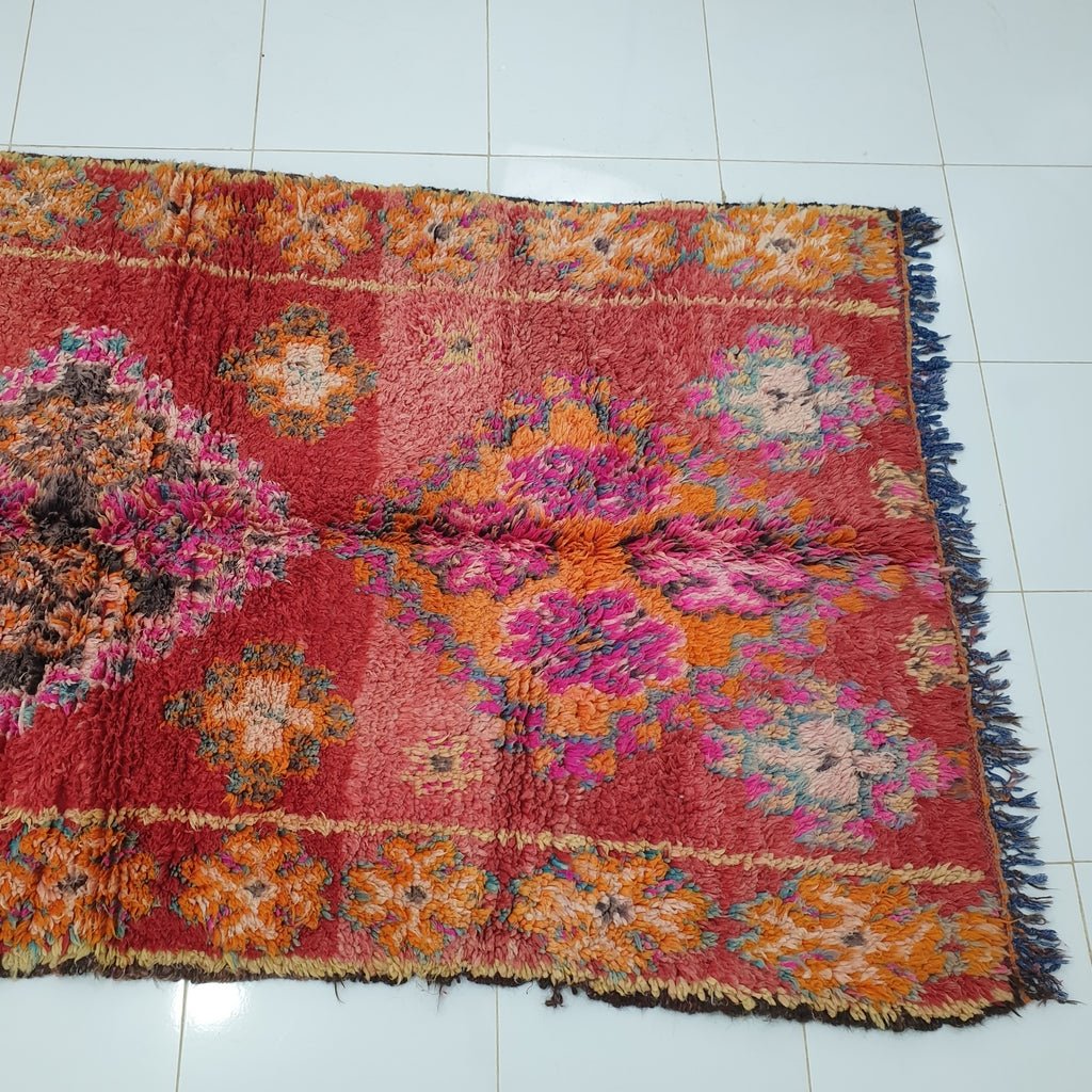 FASSI | 8'4x4'7 Ft | 2,48x1,29 m | Moroccan VINTAGE Colorful Rug | 100% wool handmade - OunizZ