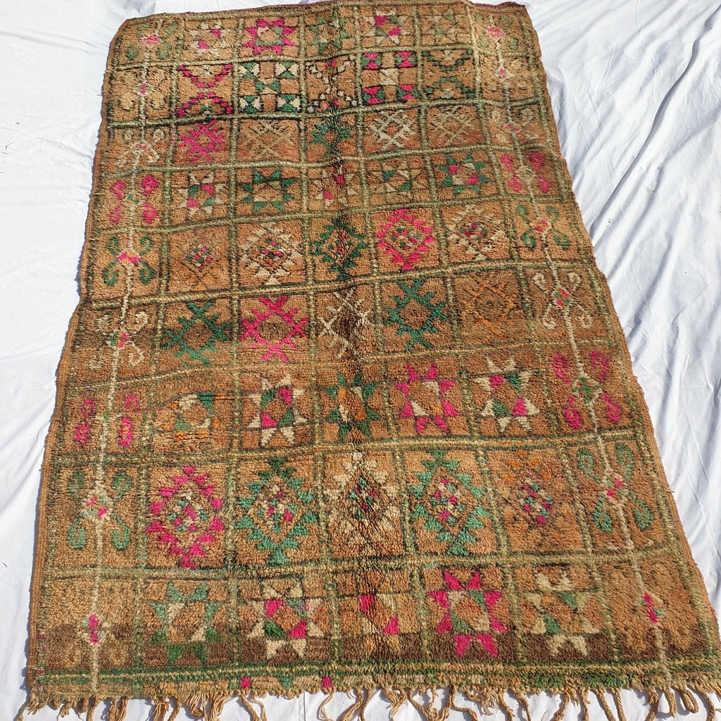 HELME | 9'2x5'8 Ft | 2,8x1,77 m | Moroccan VINTAGE Colorful Rug | 100% wool handmade - OunizZ