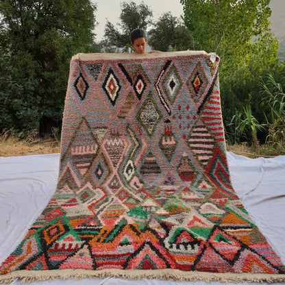 JENFA | 9'7x6'1 Ft | 3x2 m | Moroccan Colorful Rug | 100% wool handmade - OunizZ