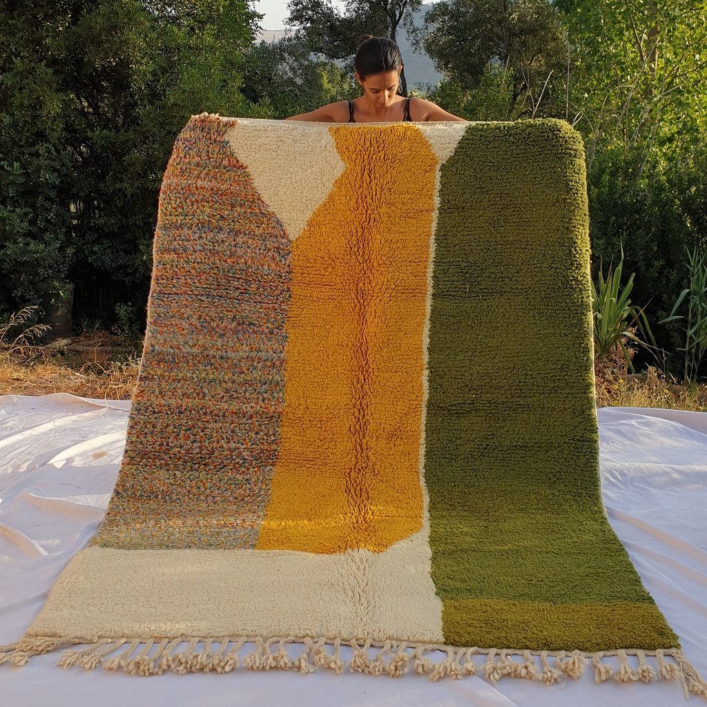 KERDY | 7'5x5'7 Ft | 2,3x1,7 m | Moroccan Beni Ourain Rug | 100% wool handmade - OunizZ