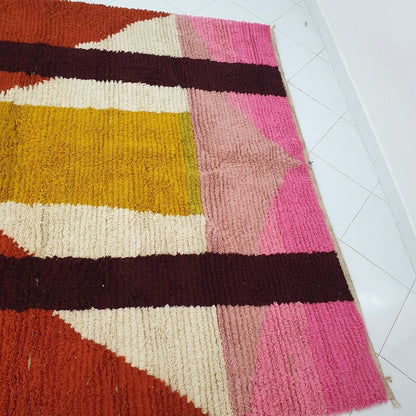 KRIBI | 10x8 ft | 3x2,5 m | Moroccan Colorful Rug | 100% wool handmade - OunizZ