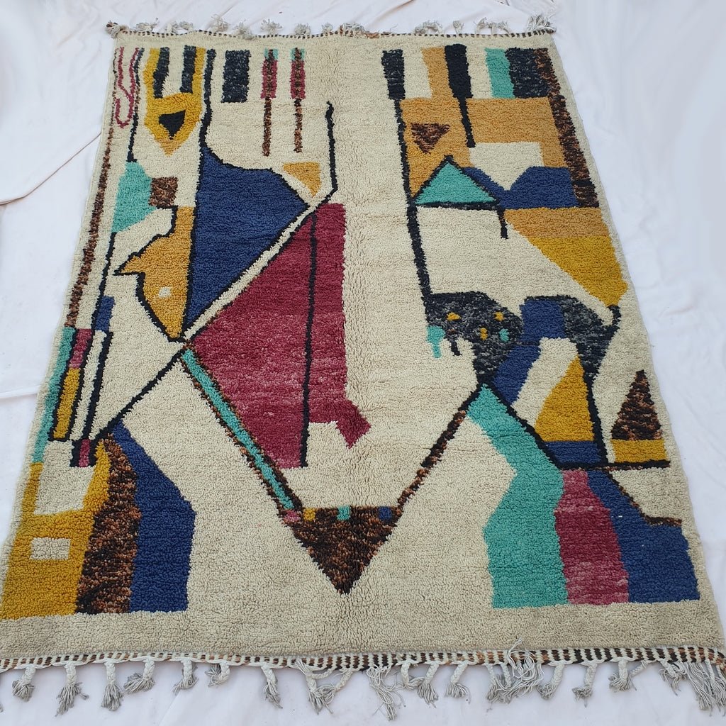 Layali | 9'42x6'62 Ft | 287x202 cm | Moroccan Rug Beni Ourain | 100% wool handmade - OunizZ