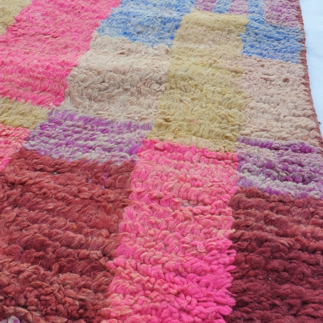 Marzak - Moroccan Rug Boujaad | Colorful Authentic Berber Handmade Bedroom Rug | 9'19x5'44 Ft | 2,80x1,66 m - OunizZ