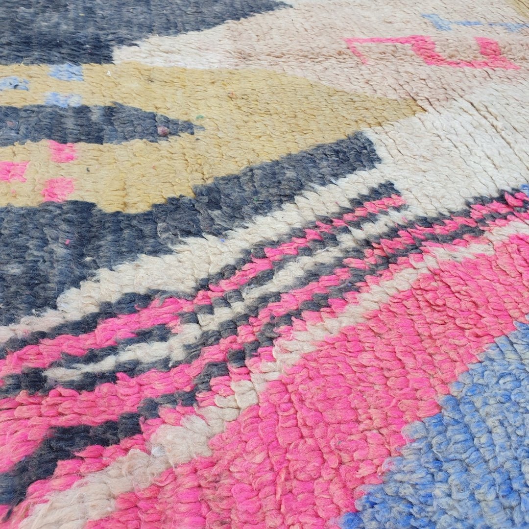 Marzak - Moroccan Rug Boujaad | Colorful Authentic Berber Handmade Bedroom Rug | 9'19x5'44 Ft | 2,80x1,66 m - OunizZ