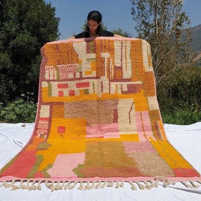 MEMSUT | 8'5x5'5 Ft | 2,6x1,6 m | Moroccan Colorful Rug | 100% wool handmade - OunizZ