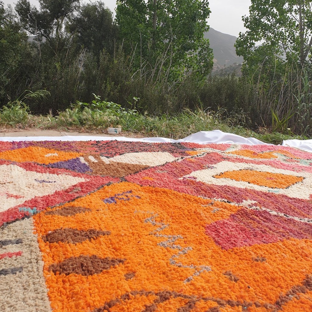 MENSSI | 9'5x6'5 Ft | 3x2 m | Moroccan Colorful Rug | 100% wool handmade - OunizZ