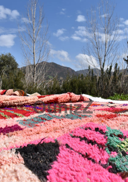 MIRA | 9'12x5'61 Ft | 278x171 cm | Moroccan Pink Rug | 100% wool handmade - OunizZ