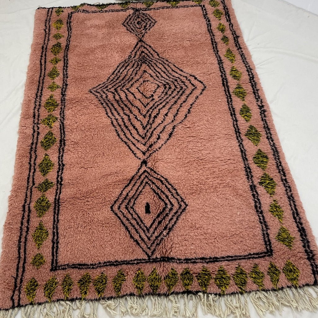 Moroccan Beni Ourain Rug | 8x5'4 Ft | 2,44x1,66 m | BENIWARDA | 100% wool handmade - OunizZ