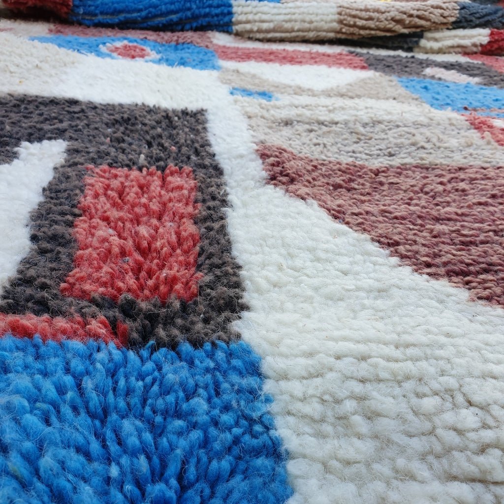 MOROCCAN BOUJAAD RUG | Moroccan Berber Rug | Colorful Rug Moroccan Carpet | Authentic Handmade Berber Bedroom Rug | 10x6'2 Ft | 304x190 cm - OunizZ