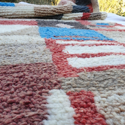 MOROCCAN BOUJAAD RUG | Moroccan Berber Rug | Colorful Rug Moroccan Carpet | Authentic Handmade Berber Bedroom Rug | 10x6'2 Ft | 304x190 cm - OunizZ
