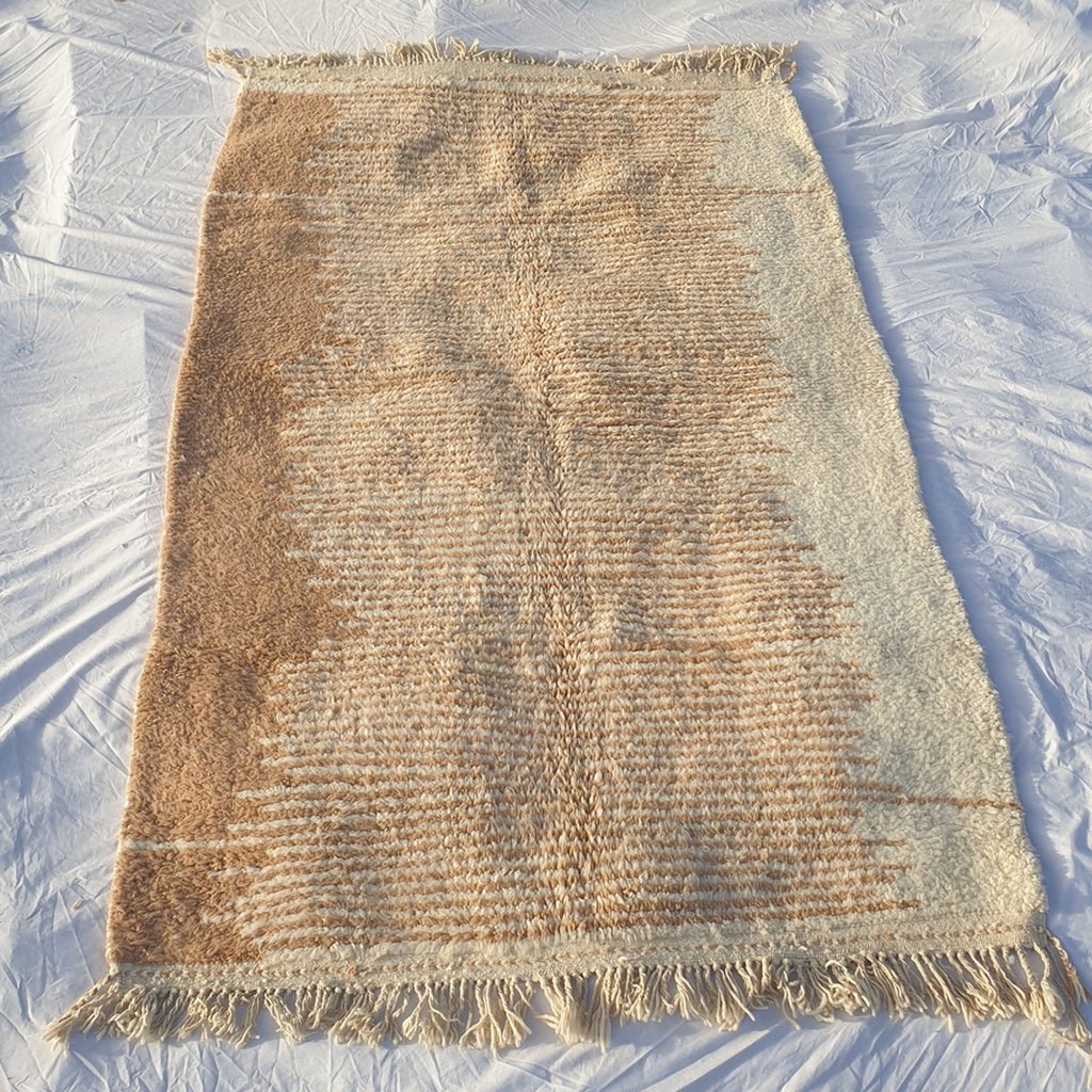 Moroccan Rug Beni Ourain | 8'8x5'5 Ft | 2,67x1,66 m | BAGY | 100% wool handmade - OunizZ