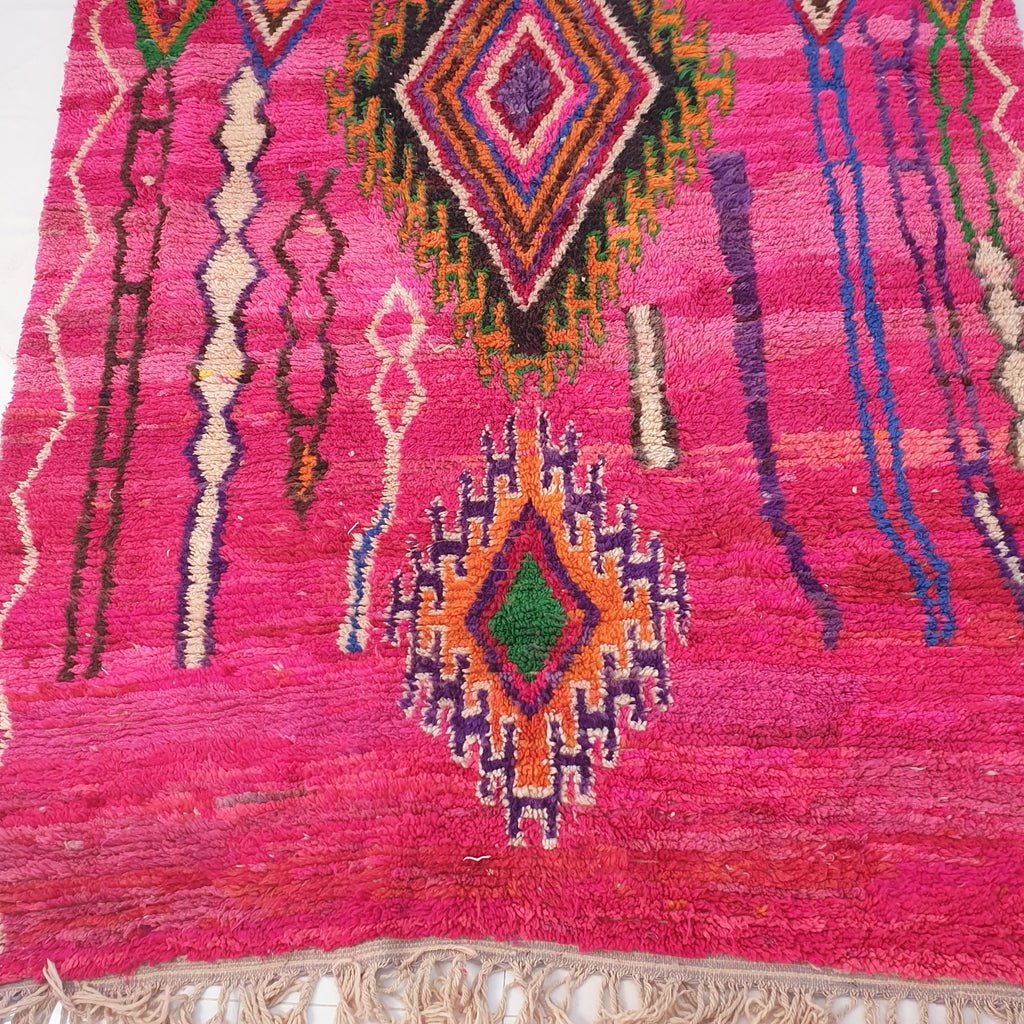 Moroccan Rug PINK Boujaad | 9'9x6'6 Ft | 3x2 m | BILAWA | 100% wool handmade - OunizZ