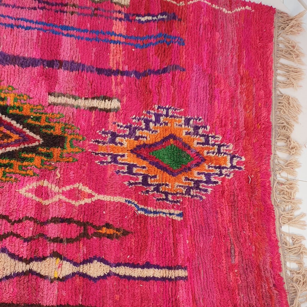 Moroccan Rug PINK Boujaad | 9'9x6'6 Ft | 3x2 m | BILAWA | 100% wool handmade - OunizZ